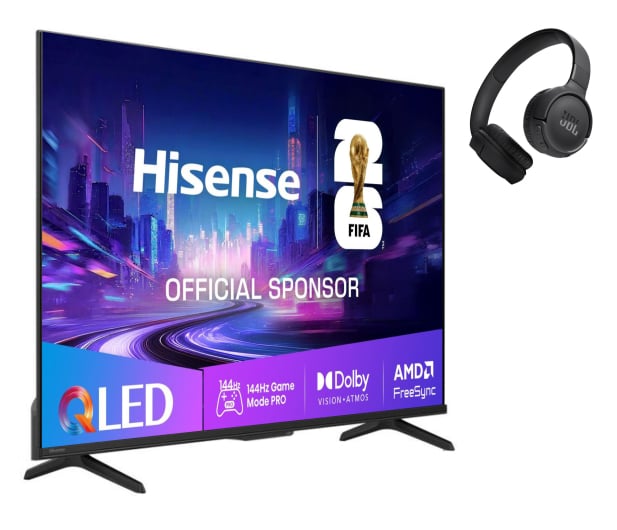 Hisense 55E7Q Pro 55" QLED 4K 144Hz + JBL TUNE 520 - 1531758 - zdjęcie
